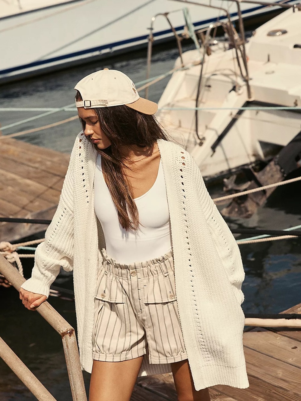 Free People Cream Nightingale Cardi